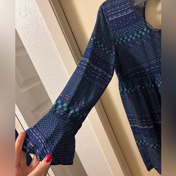 Wild Blue Mini Long sleeve patterned Dress size XL - Picture 4 of 6